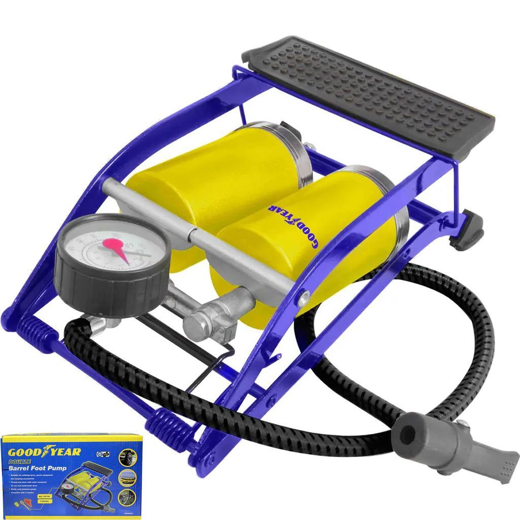 Goodyear Double Barrel Foot Pump