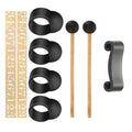 9 In 1 Wood Tongue Drum Drumstick Finger Sleeves Hand Pan Percussion