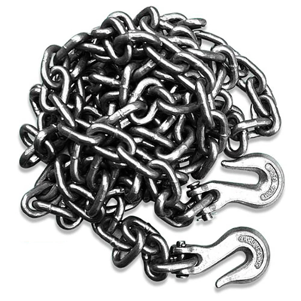 20ft 5/16" Tow Chain Tie Down W/ Clevis Grab Hooks Towing Pulling