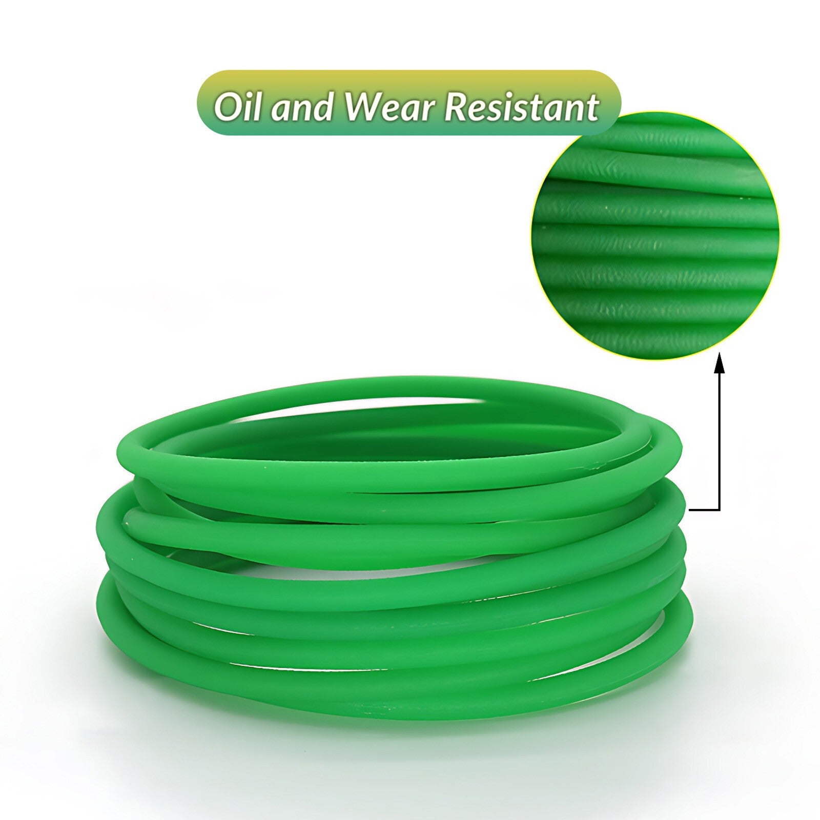 PU Green Solid Round Belt Polyurethane 2-10mm