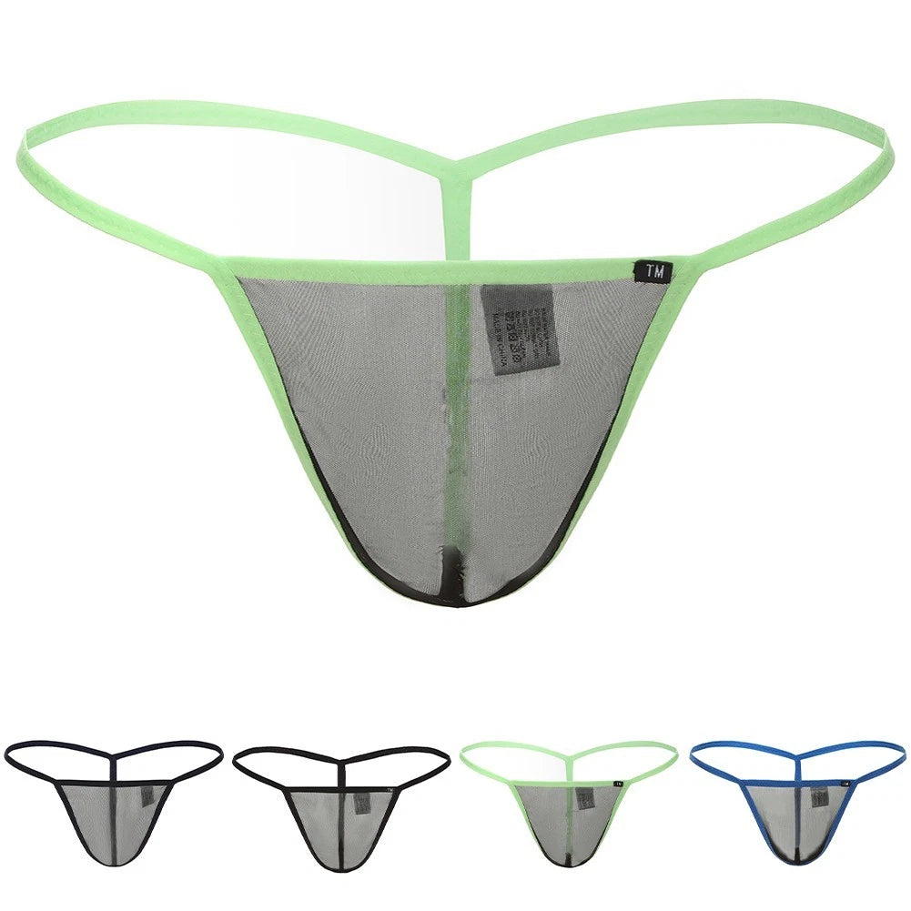 Mens For Ultra Thin Mesh Pouch Thongs G Strings Transparent