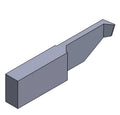 Carbide internal boring bar 0.125 diameter R0.005 for aluminum plastic