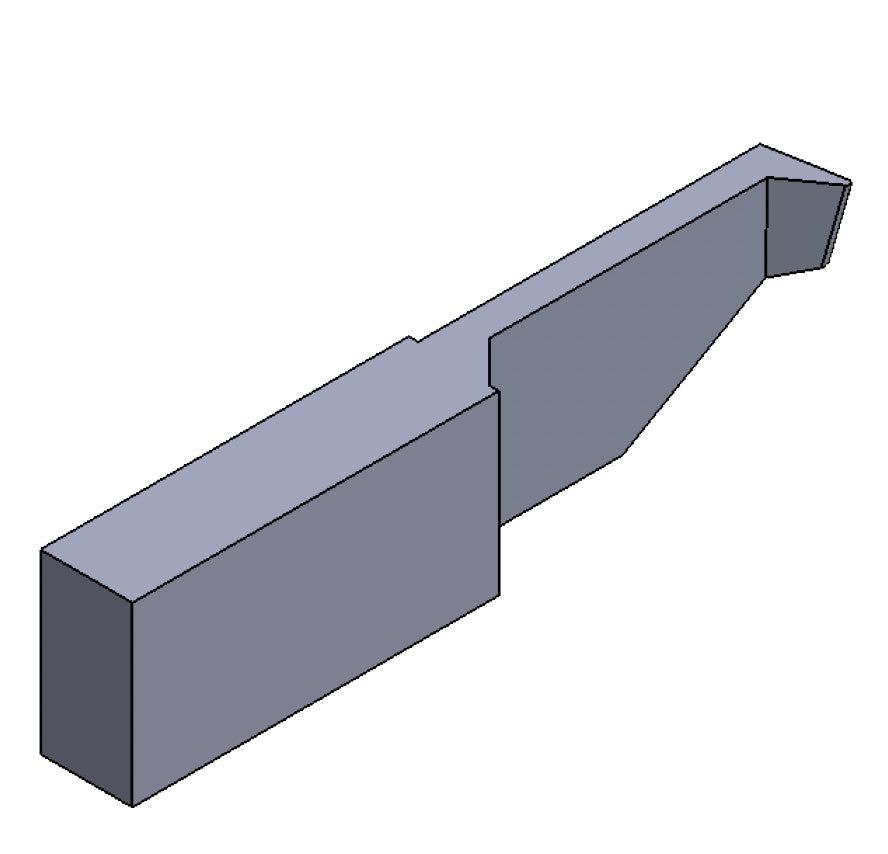 Carbide internal boring bar 0.125 diameter R0.005 for aluminum plastic