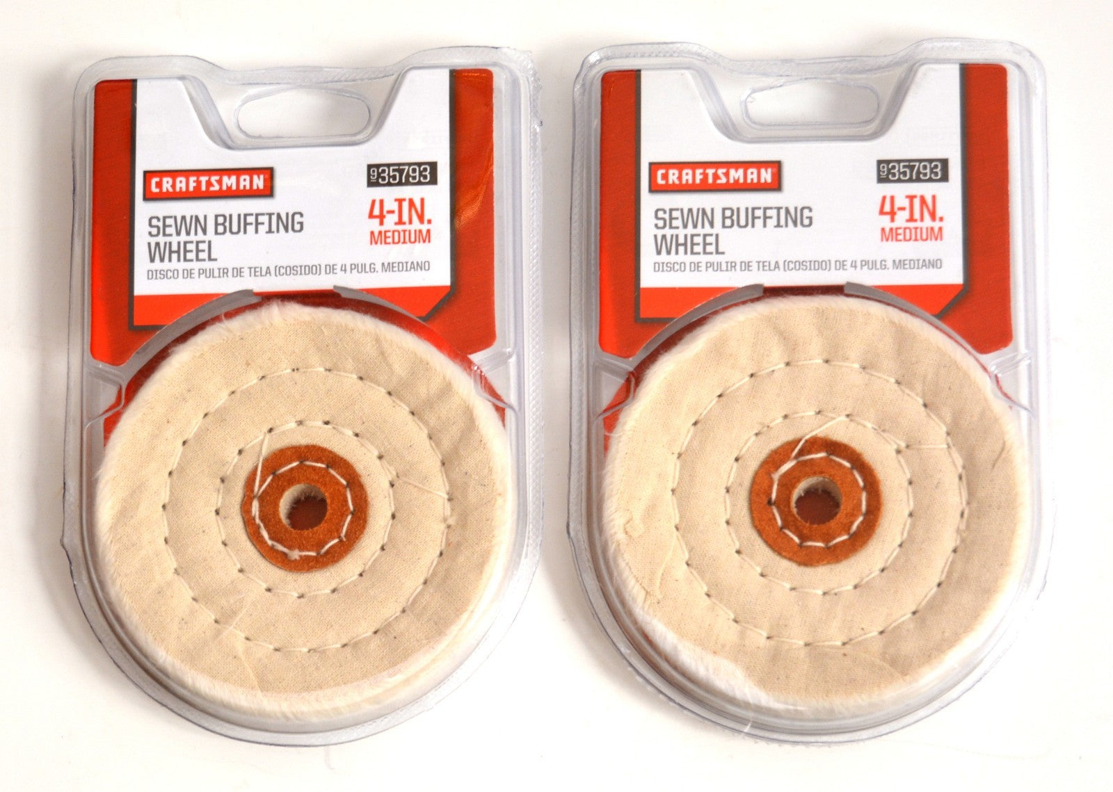 2 Craftsman 4" Sewn Buffing Wheel Pad