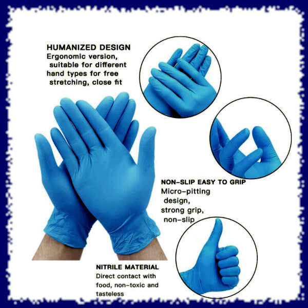 100pc Indigo Nitrile Tattoo Exam Gloves Powder Free S M L XL by Indigo