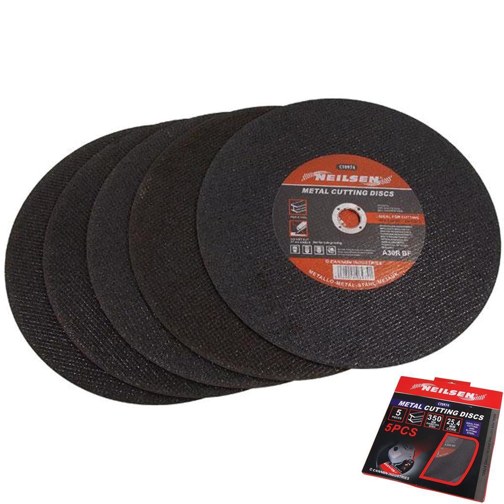 Neilsen 5pc Metal Cutting Discs - Ultra Thin 350mm by Neilsen