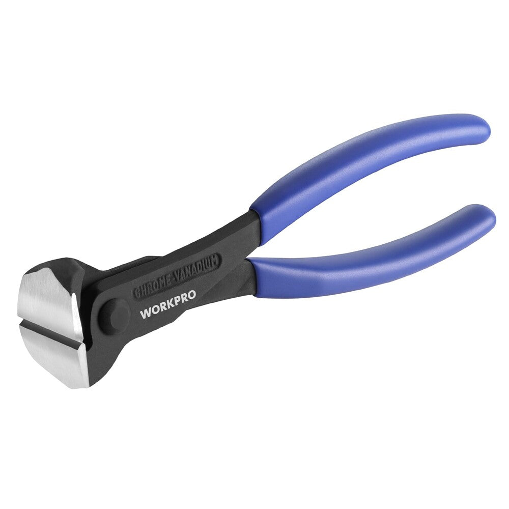 WORKPRO 7 Inch Nail Puller End Cutting Pliers Black Finish Chrome Vanadium Steel
