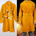 Welder Apron Long Sleeve Cowhide Leather Fireproof Heat Insulation