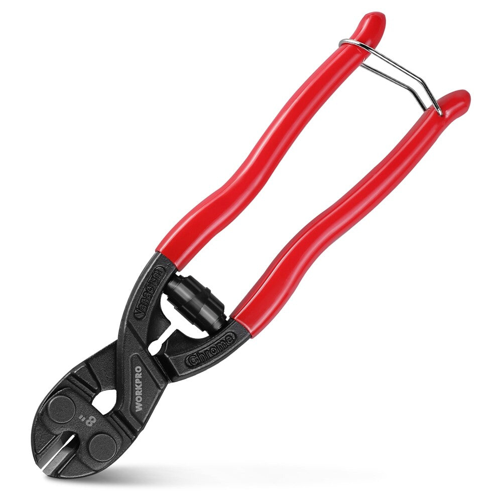 8-inch Mini Bolt Cutters with Recess Spring Bolt Cutters Soft Grip