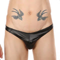 Bikini Briefs Breathable Faux Leather G-string For Lingerie Low Rise