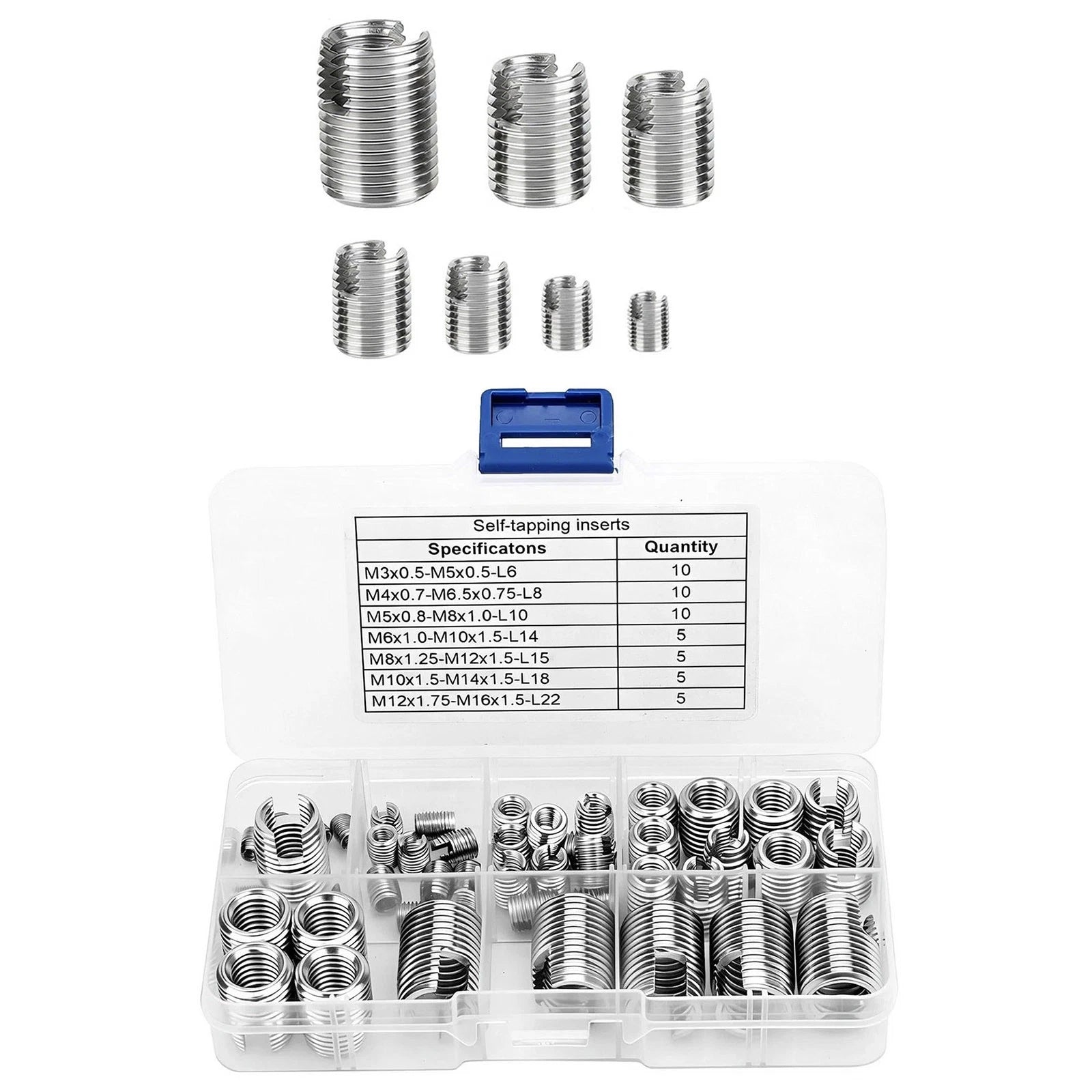 Stainless Steel Thread Inserts Set M3-m16 Self-tapping For Machinery