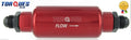 AN -8 (AN8 JIC -08) Red Anodised Billet Fuel Filter 30 Micron