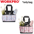 WORKPRO Pink/White Garden Tool Bag Heavy Duty Oxford Garden Tool