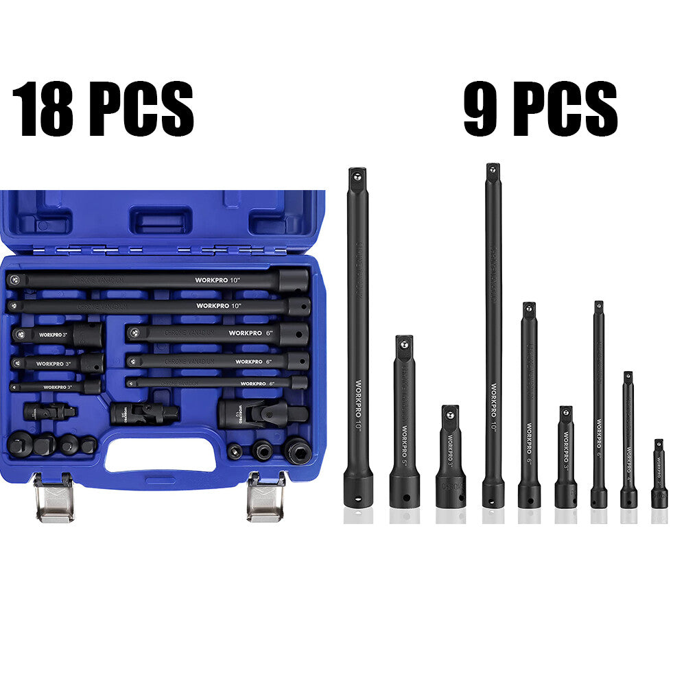 WORKPRO 18PCS Impact Driver Extension Set by WORKPRO