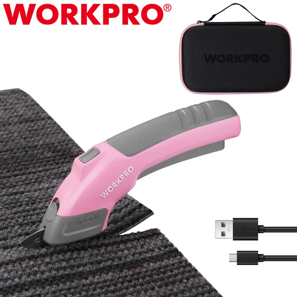 Workpro 4V Cordless Electric Scissors 2 Blade Rechargeable Powerful