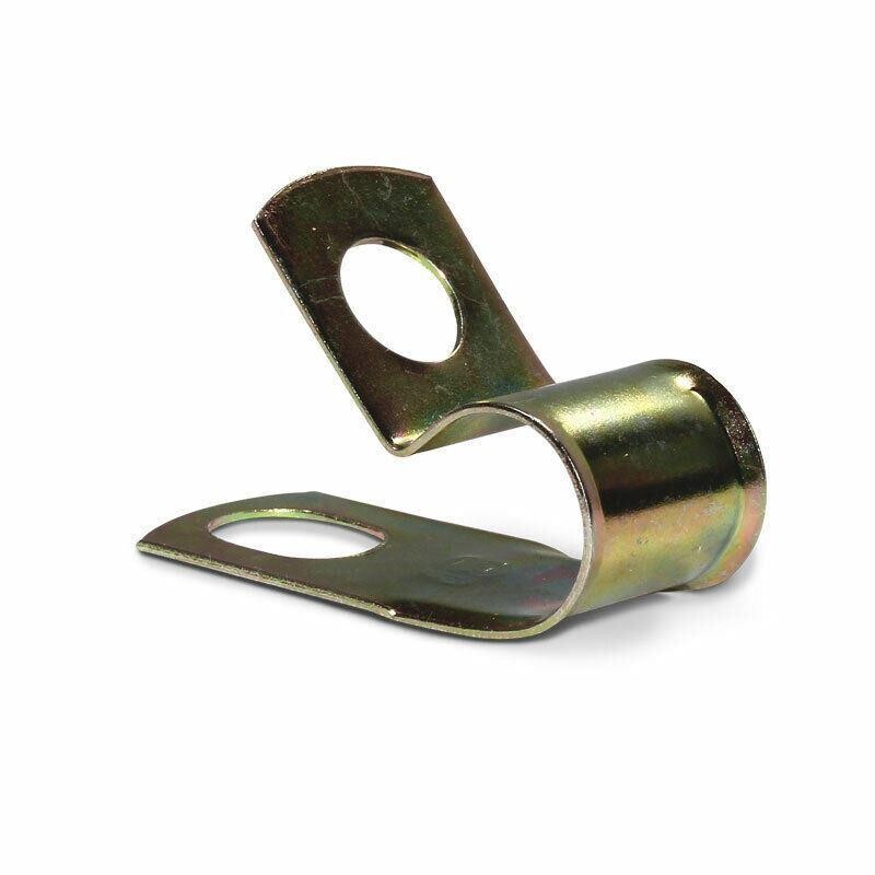Unlined P Clips Zinc Plated Mild Steel Cable Clamps Wiring Vintage Car FastenerO