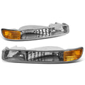 Fit 99-06 Gmc Sierra/yukon Chrome Housing Clear Lens Amber Corner