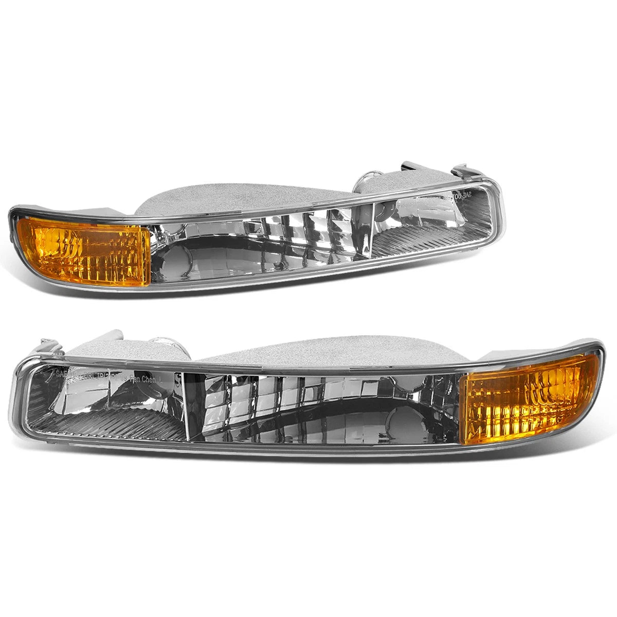 Fit 99-06 Gmc Sierra/yukon Chrome Housing Clear Lens Amber Corner