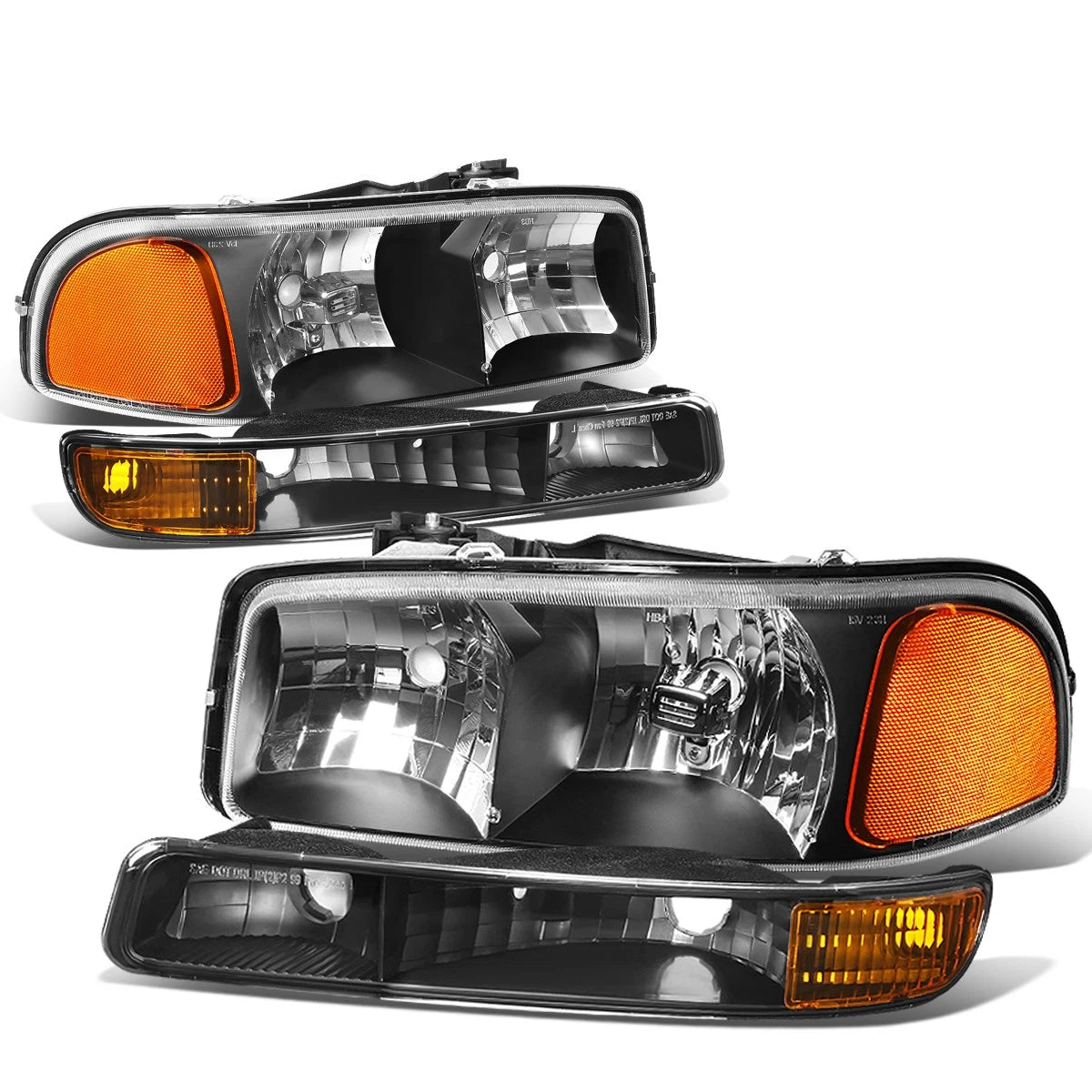 Fit 1999-2007 Gmc Sierra/yukon Black Housing Amber | Built Supply Co