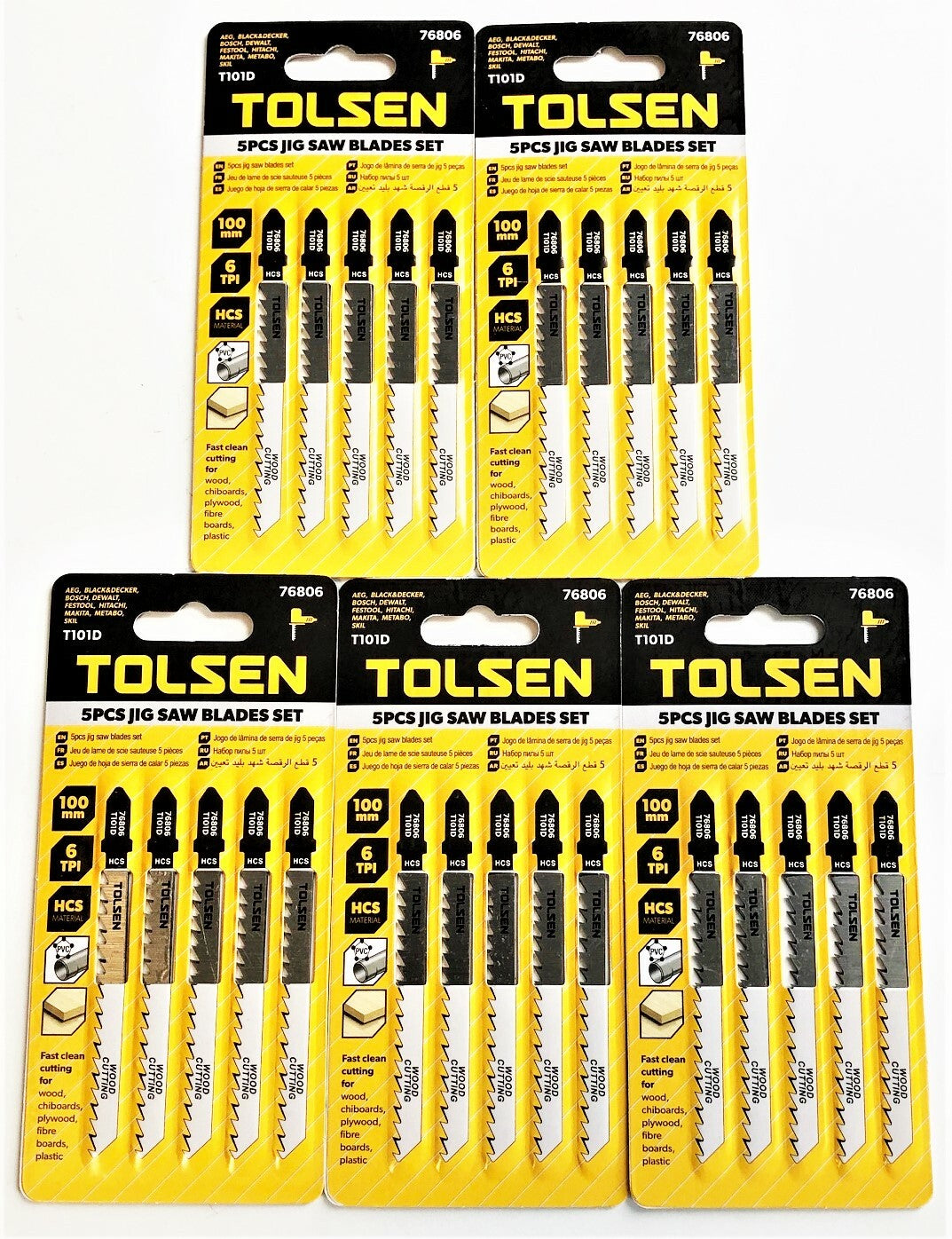 Tolsen T-Shank Jig Saw Blades 25pc