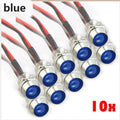 Small Indicator 20cm Wire Water-proof 8mm 12V Accessories Blue Boat