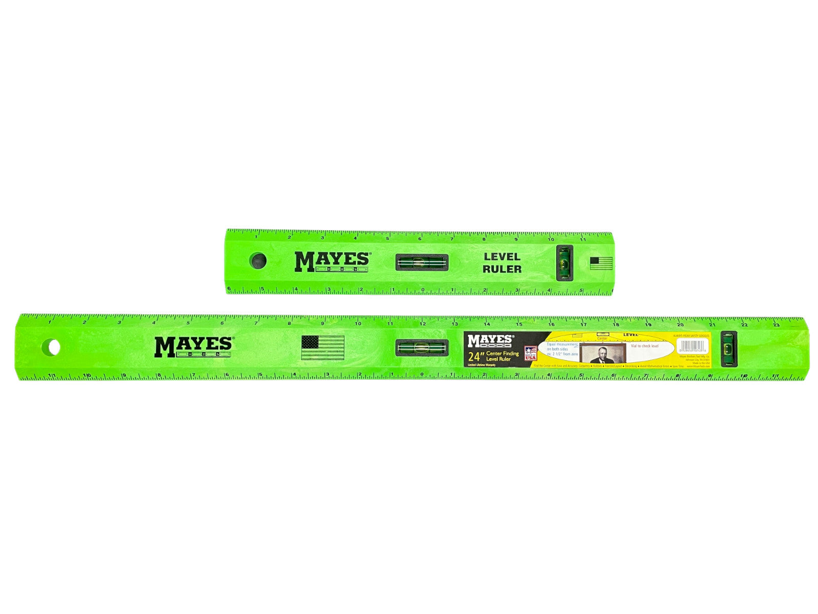 Mayes Center Finding Level Ruler, 12"