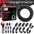 J2 6an 25ft Nylon Braided Stainless Steel Fuel Line Hose End Fitting