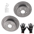 Rear Drille&Slotted Brake Rotors for Toyota Avalon 2008-2012 Camry