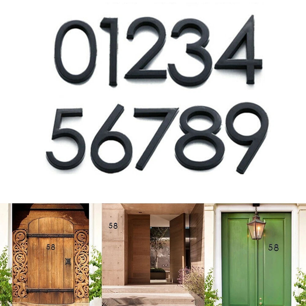 Anti Rust 3d House Number Sign Black Abs Resin For