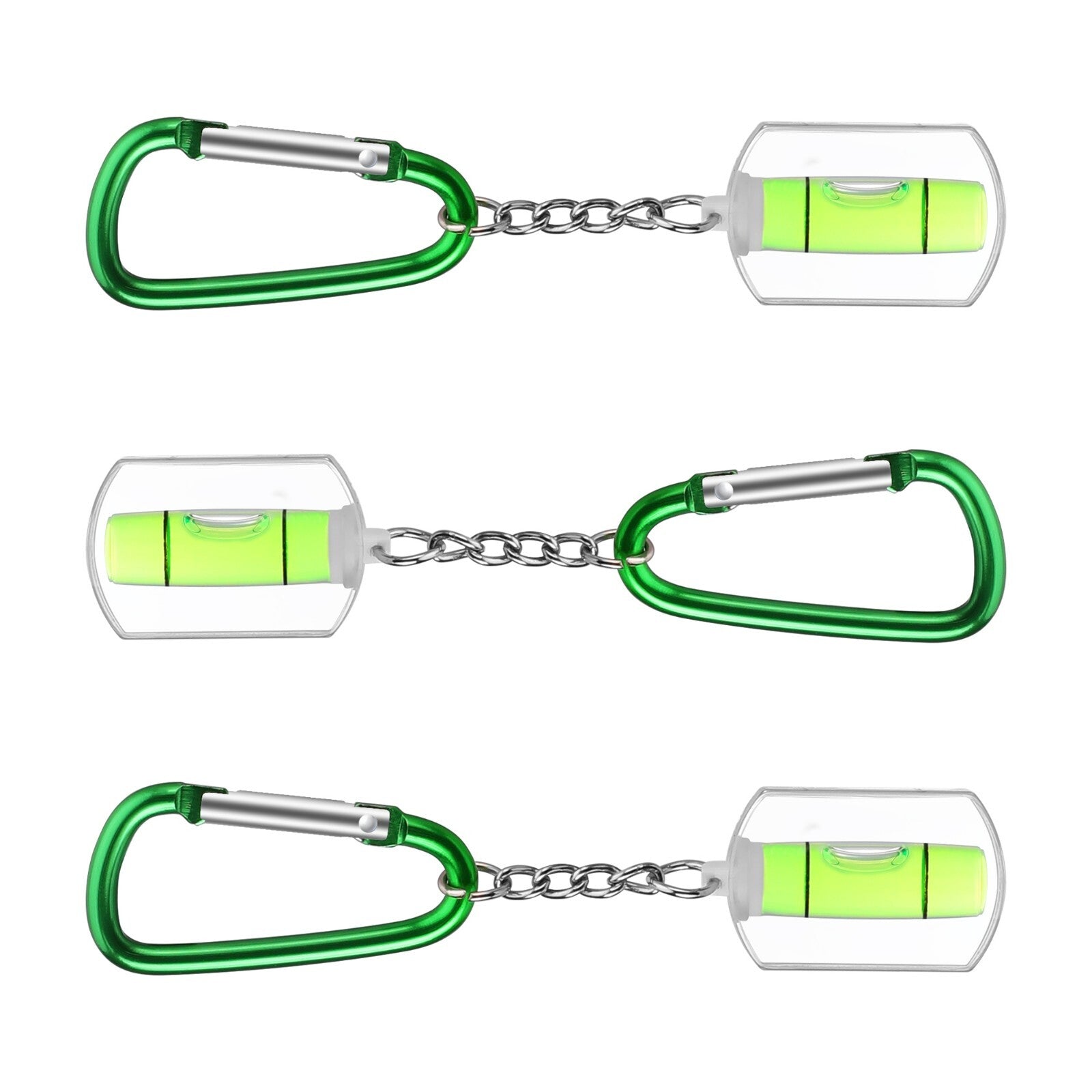 WORKPRO 3-Pack Small Bubble Level with Keychain Mini Pocket 