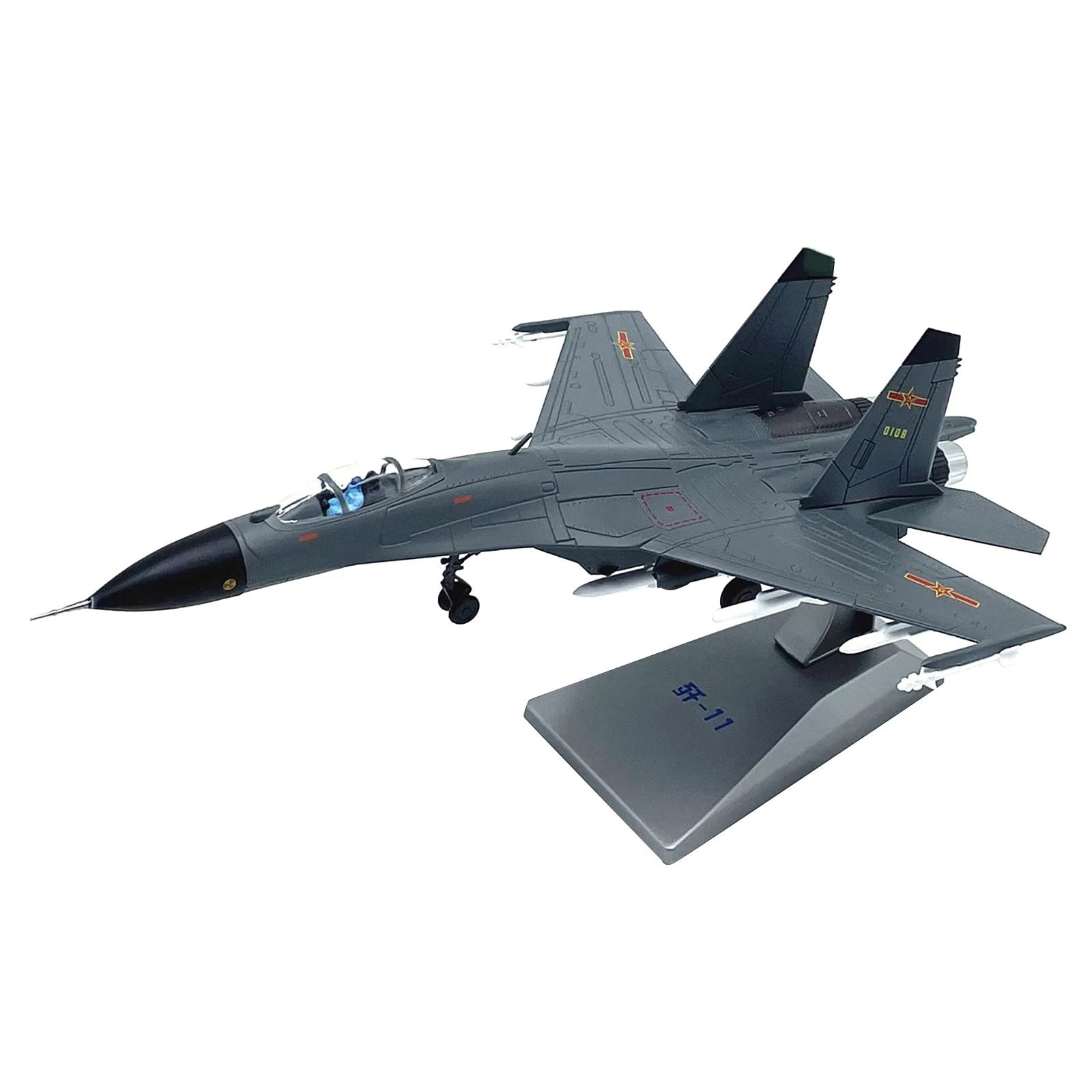 22.7cm 1/100 Chinese J-11 Fighter Model Great Gifts Choice For New