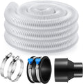 2-1/2 X10 Ft PVC Dust Collection Hose with 2 Steel Hose Clamps 4 to