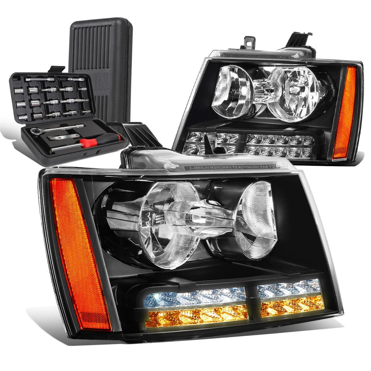 For 2007-2014 Tahoe Suburban Led Drl Tube Black | Built Supply Co