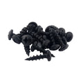 100 Pack #8 X 5/8" Coarse Deep Thread Pan Head Screws Black Phosphate