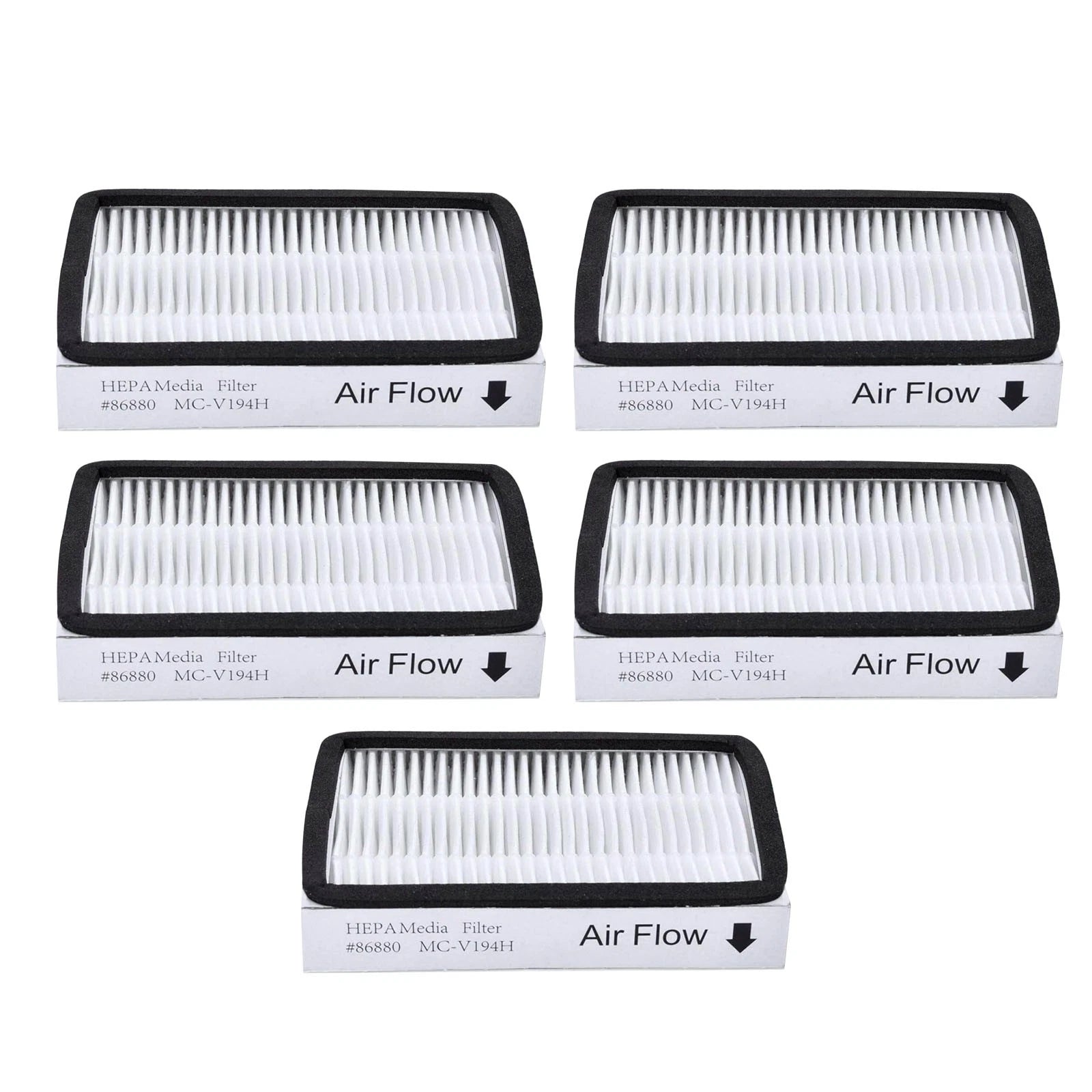 5 Pack For Kenmore Ef-2 86880 Exhaust Vacuum Hepa Media Filters