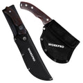 Survival Hunting Axe Fixed Blade Knife Combo Full Tang Wood Handle