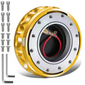 Gold Steering Wheel Twist Lock Quick Release Hub | Built Supply Co