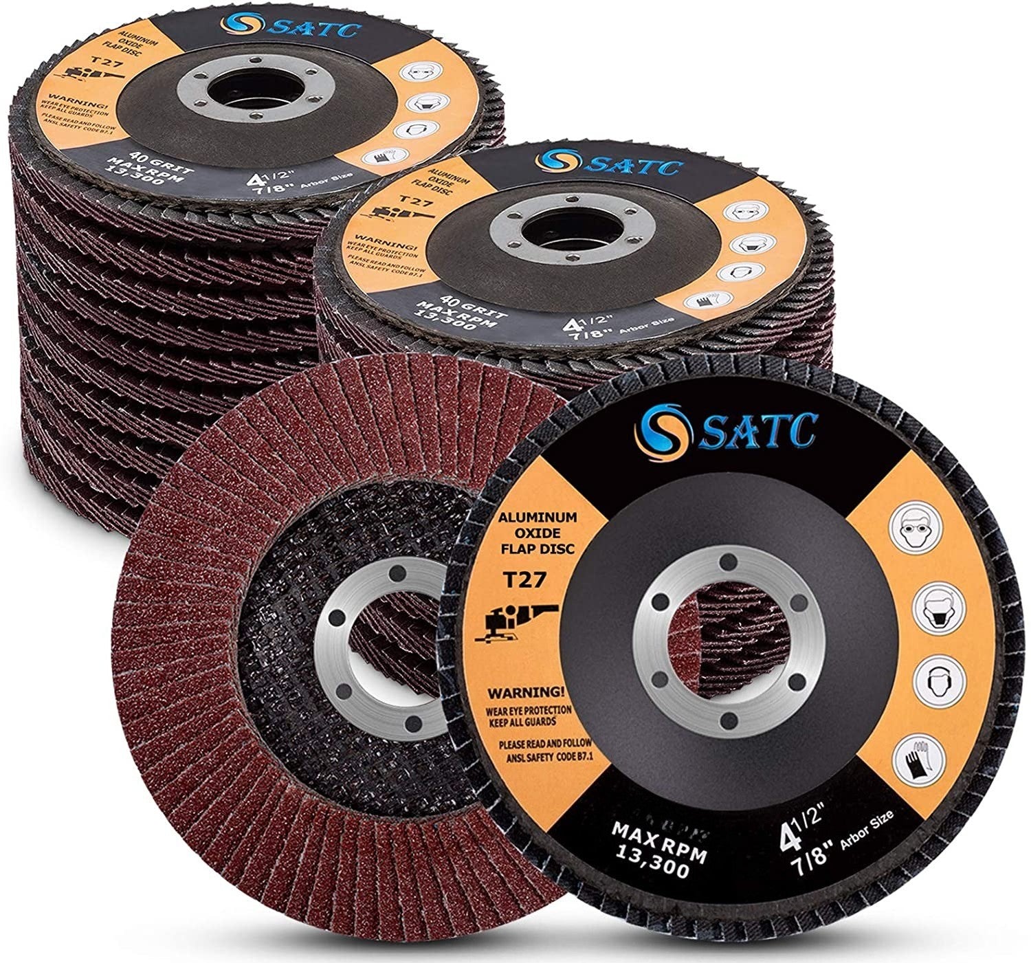 5Pack 4.5" x 7/8" Aluminum Oxide Flap Discs 80 Grit by Unbranded