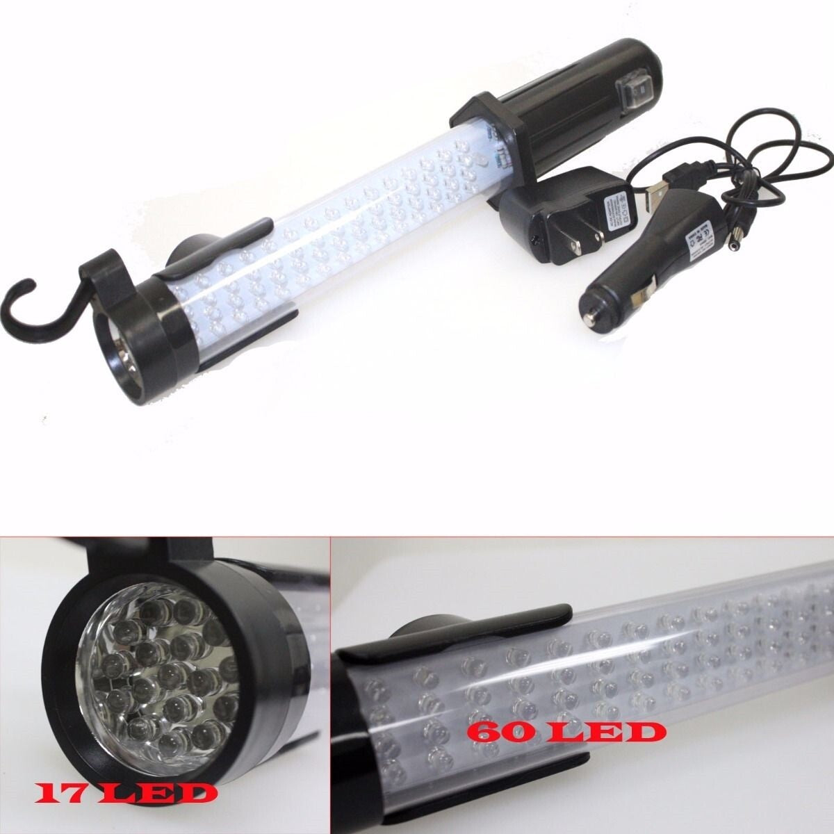 Rechargeable 77 LED Cordless Work Light for Mechanic with Magnetic
