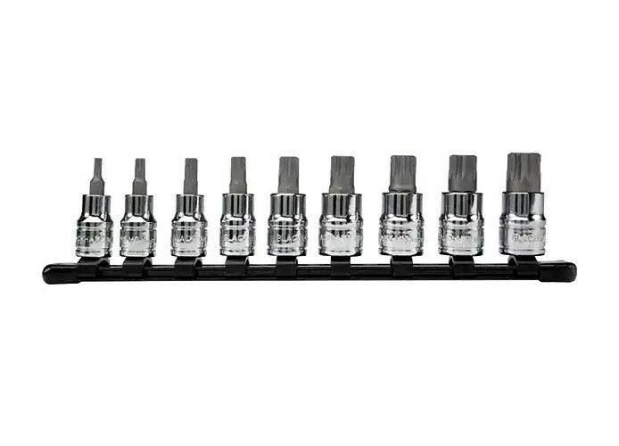 9pc Proto Blackhawk XZN Triple Square 12 Point Spline Bit Socket Set HW-9509TS