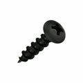 100 Pack #8 X 3/4" Coarse Deep Thread Pan Head Screws Black Phosphate