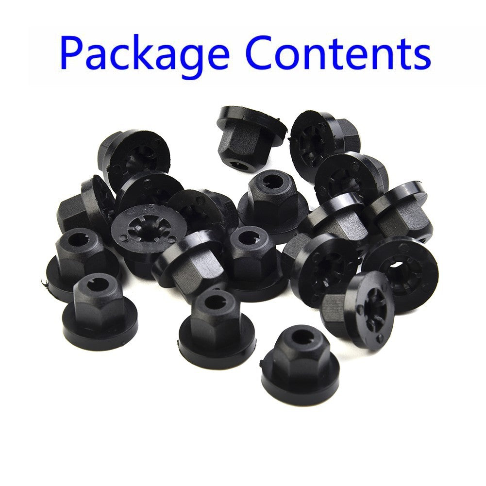 Brand New Plastic Nut Bolt Nut For With Ring 20pcs/Set 4.5mm Hole E36 E39Opens i