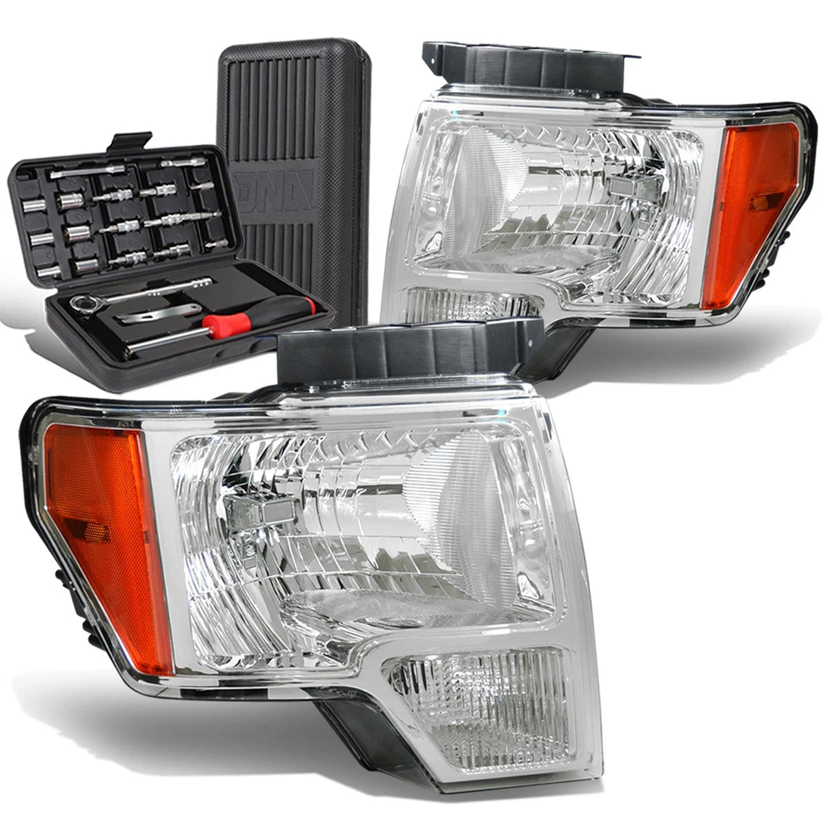 For 2009-2014 Ford F150 Pickup Pair Chrome/amber | Built Supply Co