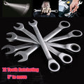 Ratcheting Wrench Metric Open End Spanner 72 Tooth Car Repair Hand