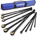 Workpro Extra Long Ratcheting Wrench Set- Combination Anti-slip