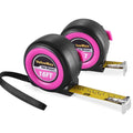 VALUEMAX 2-Pack 16FT Pink Tape Measure 1/8 1/32" Self-Locking