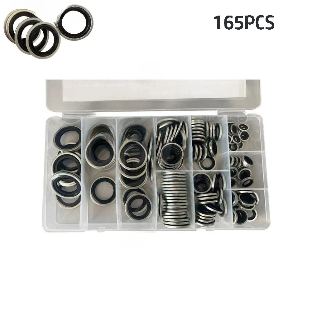 Oil Gasket Washers Kit Bonded Seal Pa66 Material For Pump Repair Use