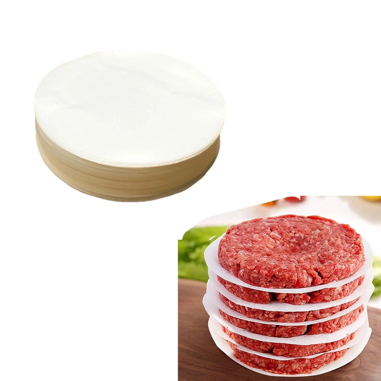 6" X 6" Hamburger Patty No-stick Deli Waxed Paper Pad Sheets 500 Pack