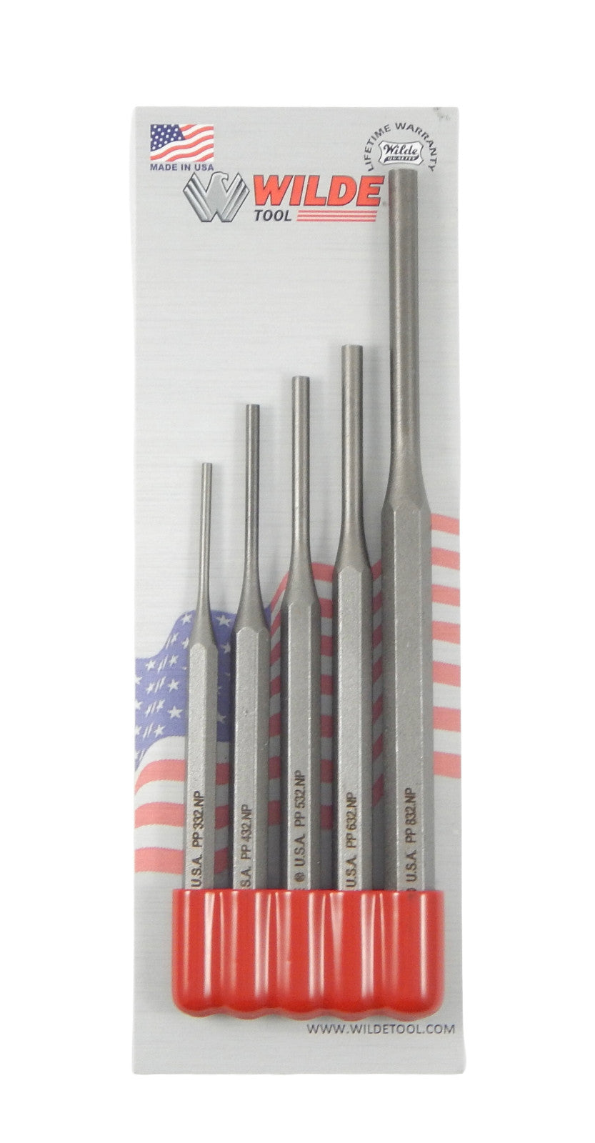 Wilde Tool 5pc Pin Punch Set