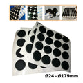 Silicone Rubber Feet Self Adhesive Pads Black Round